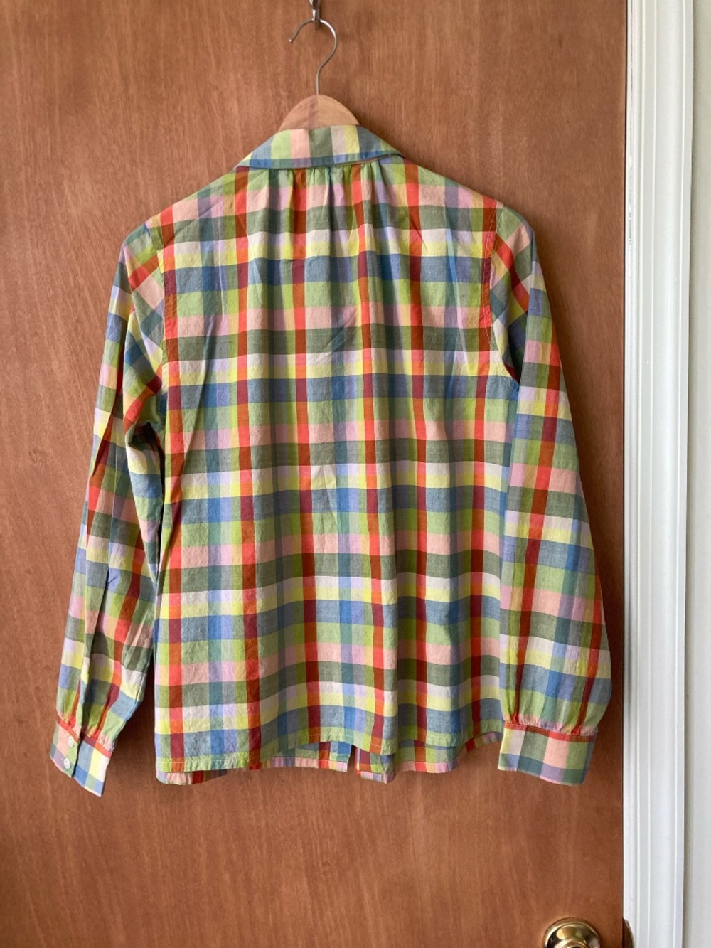 Madras cotton painter's blouse from TOAST, size UK 12 - Picture 2 of 6